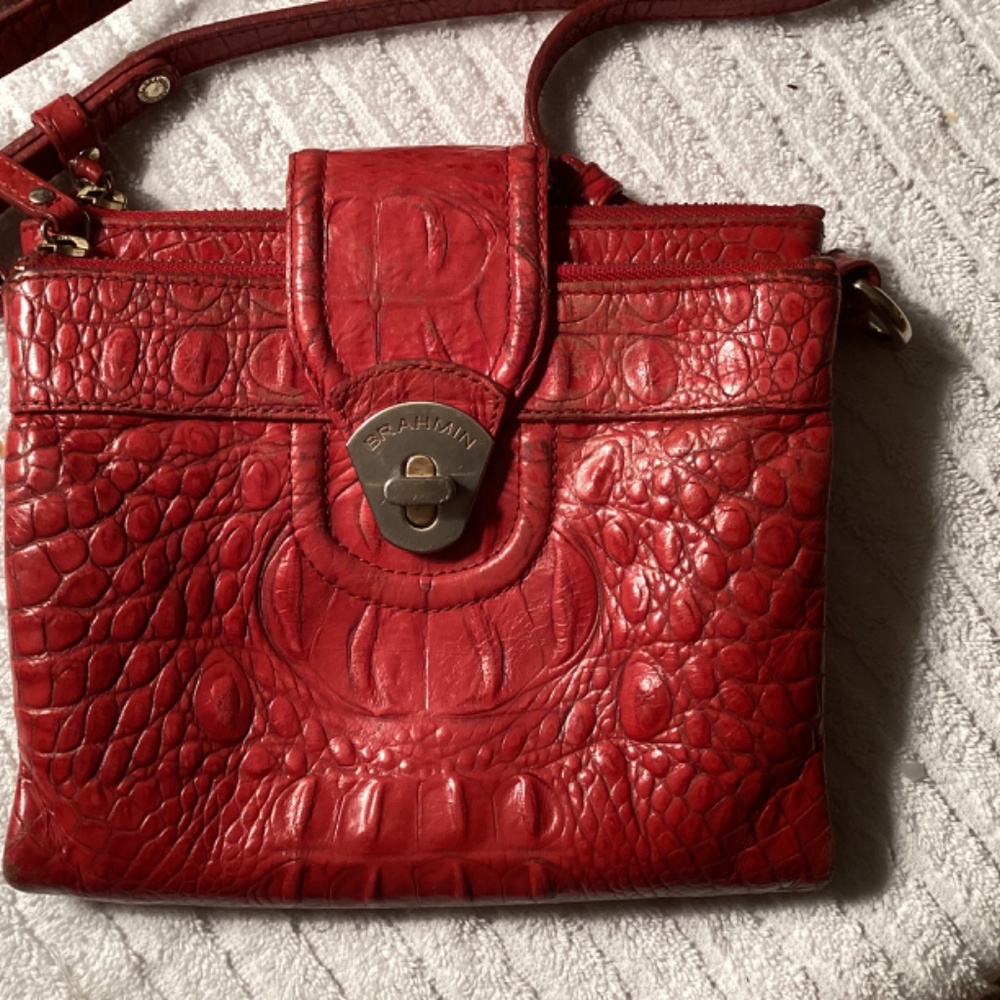 BRAHMIN CROC CROSSBODY BAG - Picture 3 of 9